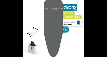 AIRPRO By Widex 6 laagse strijkplankhoes - 50% sneller strijken - Geen water meer onder je strijkplank - maat S/M voor een breedte van 34 tot 42 cm en een lengte van 110 tot 117 cm - Incl gratis spanners