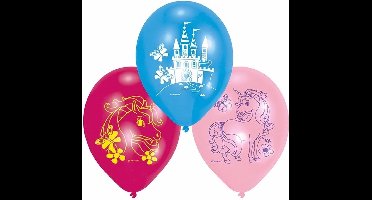 Ballonnen Eenhoorn - 6x stuks - 23 cm - multicolor - thema unicorn