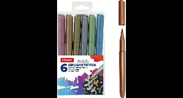 CREAKIT. Brushstiften metallic – 6 stuks – Allround – in bewaaretui