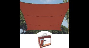 Perel Schaduwdoek, waterafstotend, 2 x 3 m, 160 g/m², polyester, rechthoek, terracotta