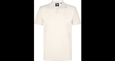 Petrol Industries - Heren Gebreide Polo Surf - Wit - Maat XL