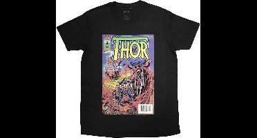 Marvel Thor - Thor Living Legend Comic Cover Heren T-shirt - L - Zwart