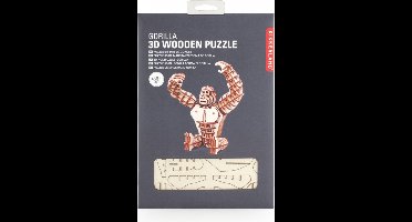 Kikkerland 3D puzzel van hout - In de vorm van een Gorilla