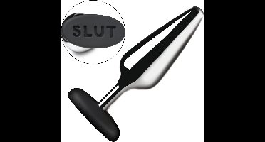 XR Brands - Butt Slut Metalen & Siliconen Butt Plug - Zilver