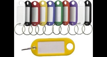 Benson Sleutellabels - gekleurd - 10x stuks - sleutelhangers - labels