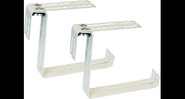 Geli Balkonbeugel - 6x - voor railing t/m 14 cm - wit - bloem/plantenbakken ophang beugel