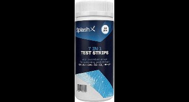 Splash-X 7-in-1 teststrips - 50 stuks - 7 waterwaardes - teststrips voor zwembad, spa & hottub
