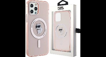 Karl - Lagerfeld - IML Choupette MagSafe hoesje voor iPhone 12/12 Pro - roze