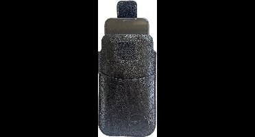 HEM Insteekhoesje - Geschikt voor iPhone 15 Pro Max - Zwart - Met riemlus en opbergvakje