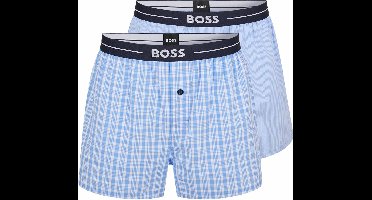 BOSS - Boxershorts 2-Pack Blauw - Heren - Maat XL - Regular-fit