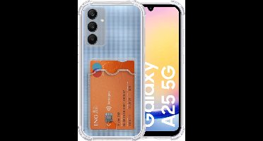 Transparant hoesje met Pasjeshouder geschikt voor Samsung Galaxy A25 - Shock Proof Case - Kaarthouder