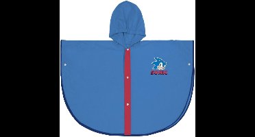 Waterponcho met Kap Sonic - Blauw - 3/4 jaar en 5/6 jaar