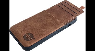 HEM Telefoonhoesje - Geschikt voor iPhone 16 - Luxe Silky Brown Back Cover Bruin - Telefoonhoesje / Achterkant voor 3 pasjes