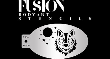 Mythische Wolf Schmink Stencil