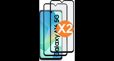 Full Cover Screenprotector Geschikt voor Samsung Galaxy A16 5G Zwart 2pack - Volledige Beschermglas Tempered Glass