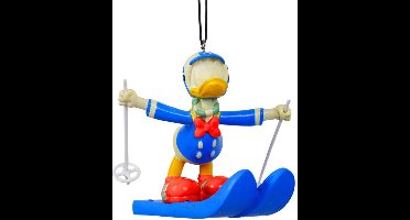 Kurt S. Adler kunststof kerstbal - disney donald duck ski 9cm multi 1 stuks