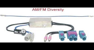 Diversity antenne adapter actief 2x fakra male --> ISO 50 Ohm male