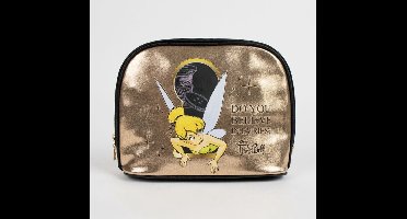 Reistasje, Beauty- Toilettasje Disney Tinkerbell "Do You Believe in Fairies" (18x27x6 cm) Inhoud: 3 L, Kleuren: Goud, Zwart