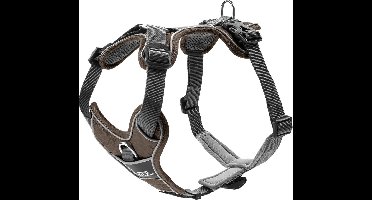 Hunter Harnas Divo Bruin&Grijs - Hondentuig - M 56-73 Cm