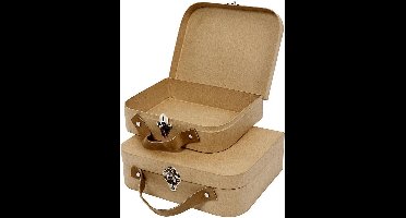 Koffers, afm 25,5x20x8+22,5x18x6,5 cm, 2 stuk/ 1 set