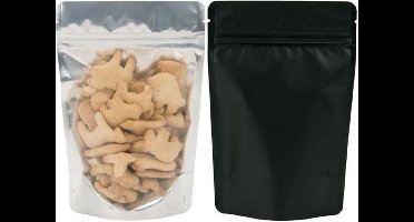 Stazakken Transparant/Zwart 13x8x20,5cm | 113 gram (100 stuks)