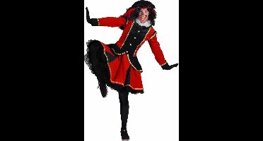 Pieten jurk zwart/rood.