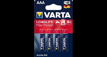 Varta Longlife Max Power AAA Batterijen - 4 stuks