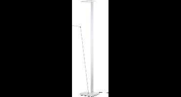 BRILLIANT lamp 90 graden LED vloerlamp 1-lichts alu | 1x 23,6W LED geïntegreerd (SMD), (2690lm, 3000K) | Schaal A ++ tot E | Met dimmer