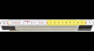 Sola HF 2/10 Duimstok - hout - wit/geel - 2m