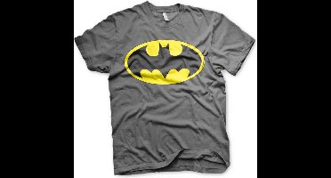 Batman Signal Logo T-shirt donkergrijs XXL Katoen - Fan merch, Film, TV-series