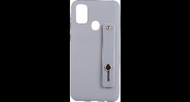 Shop4 - Samsung Galaxy M21 Hoesje - Zachte Back Case Mat met Grip Mat Grijs