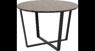 Amst eetkamertafel marmer print bruin.