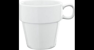 Everyday white melkbeker met oord8xh8.2cm 6 stuks