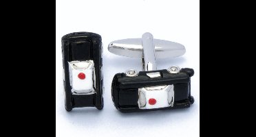 Manchetknopen - Amerikaanse Politieauto Zwart en Wit