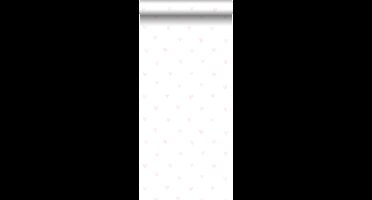 ESTAhome behang hartjes licht roze en wit - 53 cm x 10.05 m - 138915