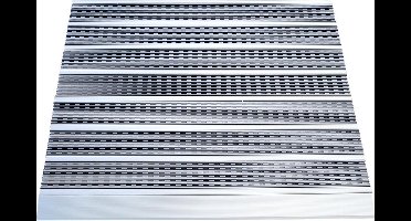 Design deurmat voor buiten - schraapmat grijs 90x60cm - entreemat met aanloopprofiel