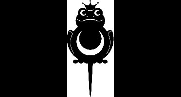 Art Bizniz Tuinsteker Kikker 28 X 14 Cm Staal Zilver