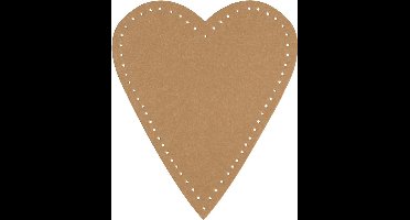 Hart, h: 12 cm, b: 10 cm, naturel, 4stuks, dikte 350 gr