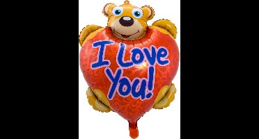 I love You Teddybeer Folieballon - 80 x 57 cm