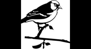 Art Bizniz tuindecoratie Geluksvogel Vink roest metaal - 320mm breed - 2mm dik