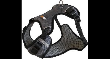 YAGO Sportharnas voor kleine honden, kleur grijs, verstelbare maat S 58-70 cm, waterdichte, waterdichte stof