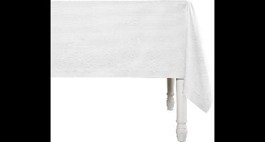 tafellaken Kalahari 170 x 310 cm katoen wit