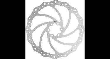 M-wave Remschijf 203 Mm 6 Gaats Rvs Zilver