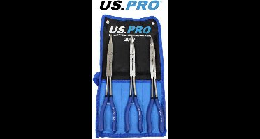 Punttangset lang met dubbele hefwerking 3-delig