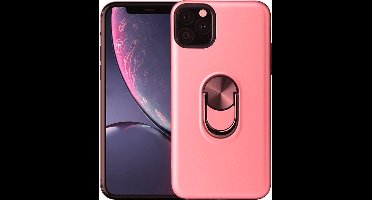 Hoesje Geschikt voor iPhone 11 Pro Max hoesje Shockproof Armor case - back cover – TPU – Licht Roze
