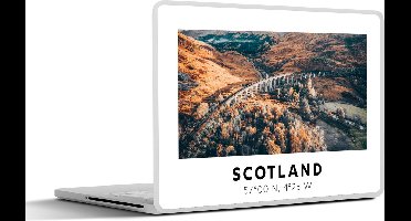 Laptop sticker - 14 inch - Schotland - Uitzicht - Rivier - 32x5x23x5cm - Laptopstickers - Laptop skin - Cover