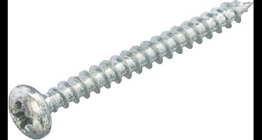 Hoenderdaal QZ Spaanplaatschroef cilinderkop verzinkt pozidriv 5.0x45mm (per 200 stuks)