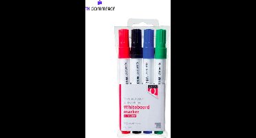 Quantore® Whiteboard Stiften - 4 stuks - Ronde Punt Van 1 - 1.5mm - Whiteboardmarkers - Whiteboard Markers - Goedkope Whiteboardstiften - Verschillende Kleuren