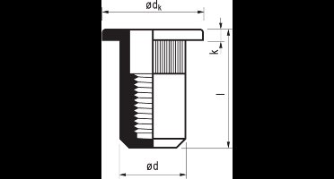 Masterfix Blindklinkmoer M4x16mm - staal - cilinderkop (Per 250 stuks)