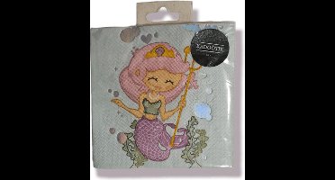 papieren servetten - zeemeermin - 20 st - 25 x 25 cm